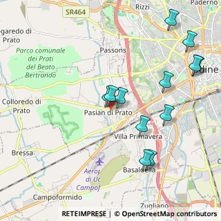 Mappa Via P. Bonanni, 33037 Pasian di Prato UD, Italia (2.16667)