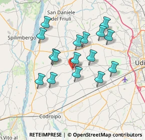 Mappa Via XI Febbraio, 33036 Mereto di Tomba UD, Italia (6.28688)