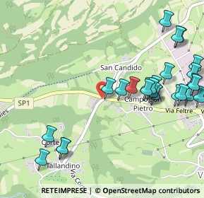 Mappa Via San Candido, 32026 Borgo Valbelluna BL, Italia (0.61538)