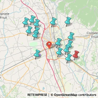 Mappa Via Paolo Fistulario, 33100 Udine UD, Italia (7.45563)