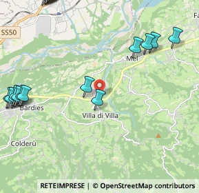 Mappa Via Piero Bargagni, 32026 Borgo Valbelluna BL, Italia (3.168)