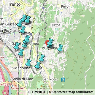 Mappa Via dei Colli, 38123 Trento TN, Italia (1.07)