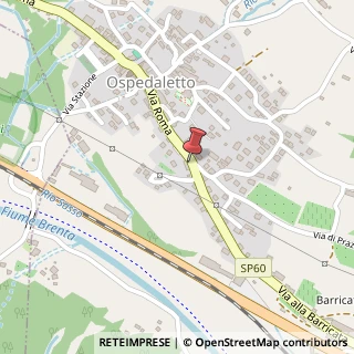 Mappa SP60, 28, 38050 Ospedaletto, Trento (Trentino-Alto Adige)