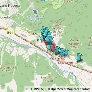 Mappa SP60, 38050 Ospedaletto TN, Italia (0.54286)