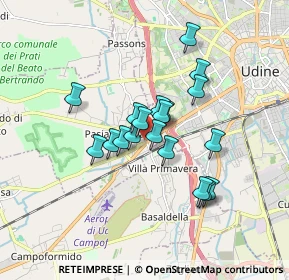 Mappa Via Beorchia, 33037 Pasian di Prato UD, Italia (1.26526)