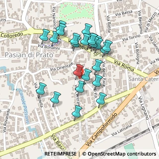 Mappa Via G. Puccini, 33037 Pasian di Prato UD, Italia (0.204)