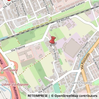 Mappa Via Attimis, 71, 33100 Udine, Udine (Friuli-Venezia Giulia)
