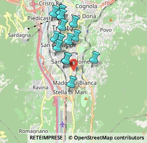 Mappa Via della Malpensada, 38100 Trento TN, Italia (1.66533)