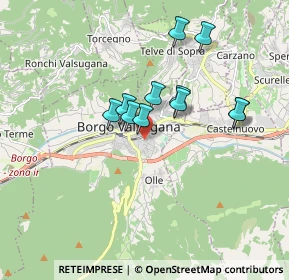 Mappa Via Fornaci, 38051 Borgo Valsugana TN, Italia (1.38182)