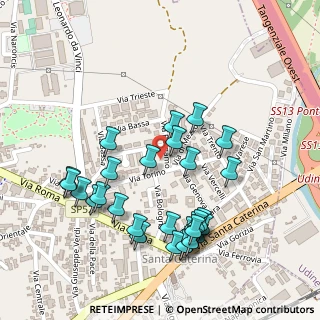 Mappa Via Bergamo, 33037 Pasian di Prato UD, Italia (0.24828)
