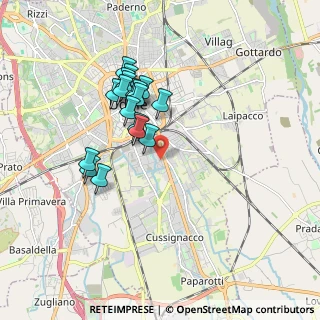 Mappa Via Valentino Ostermann, 33100 Udine UD, Italia (1.56111)