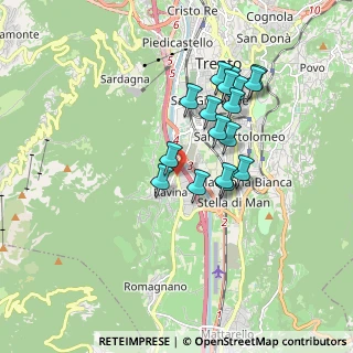 Mappa Via del Ponte, 38100 Ravina TN, Italia (1.52647)