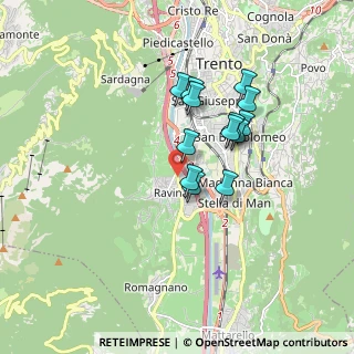 Mappa Via del Ponte, 38100 Ravina TN, Italia (1.36231)