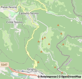 Mappa Strada Provinciale 212, 38053 Castello Tesino TN, Italia (2.22692)