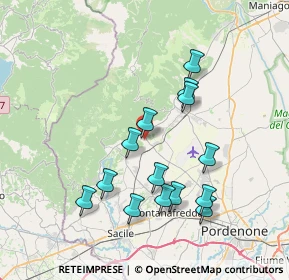 Mappa Via Agostino Stefani, 33070 Budoia PN, Italia (7.075)