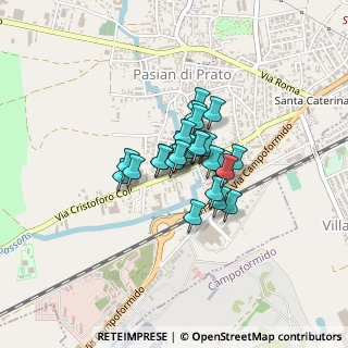 Mappa Via Cristoforo Colombo, 33037 Pasian di Prato UD, Italia (0.224)