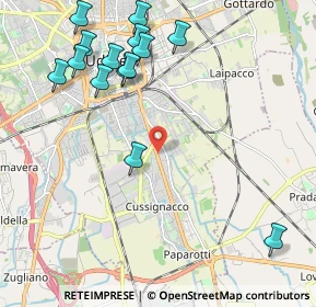 Mappa Viale Palmanova, 33100 Udine UD, Italia (2.44429)