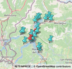 Mappa 23822 Bellano LC, Italia (10.2175)