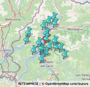 Mappa 23822 Bellano LC, Italia (9.397)