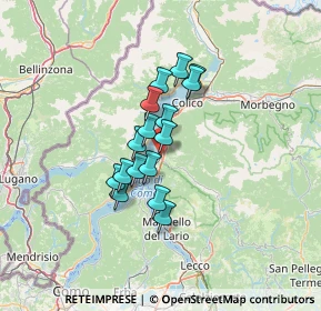 Mappa 23822 Bellano LC, Italia (9.15563)