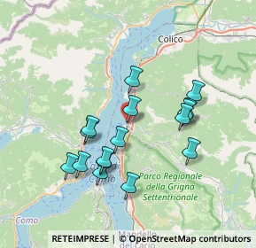 Mappa 23822 Bellano LC, Italia (6.5975)