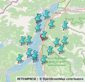 Mappa 23822 Bellano LC, Italia (6.84389)