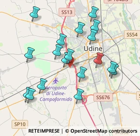 Mappa Viale delle Mimose, 33030 Campoformido UD (3.76278)