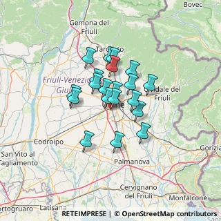 Mappa Via Castions di Strada, 33100 Udine UD, Italia (9.2615)