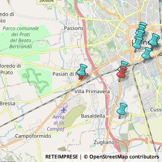 Mappa Via Campoformido, 33037 Pasian di Prato UD, Italia (2.96)