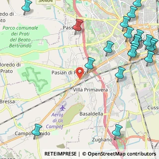 Mappa Via Campoformido, 33037 Pasian di Prato UD, Italia (3.2865)