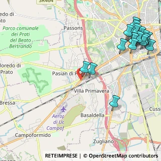 Mappa Via Campoformido, 33037 Pasian di Prato UD, Italia (3.0615)