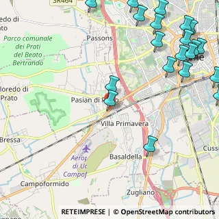 Mappa Via Campoformido, 33037 Pasian di Prato UD, Italia (3.1715)