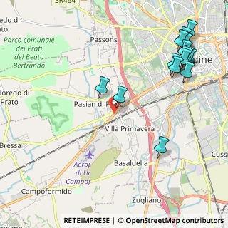 Mappa Via Campoformido, 33037 Pasian di Prato UD, Italia (2.73625)