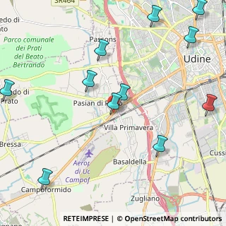 Mappa Via Campoformido, 33037 Pasian di Prato UD, Italia (2.68364)