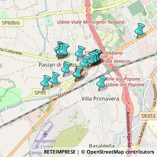 Mappa Via Campoformido, 33037 Pasian di Prato UD, Italia (0.619)