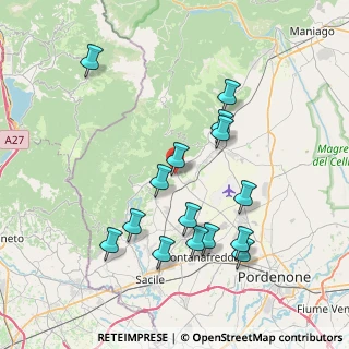 Mappa Via Anzolet, 33070 Budoia PN, Italia (7.60467)