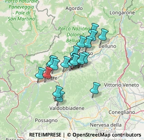 Mappa Via dei Martiri, 32020 Lentiai BL, Italia (9.0765)