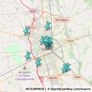 Mappa Via Gemona, 33100 Udine UD, Italia (2.60833)