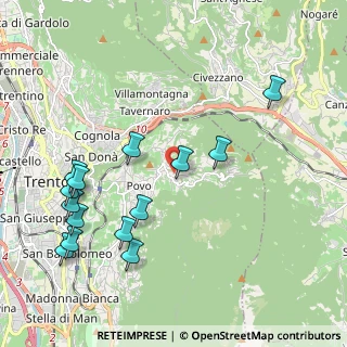 Mappa Via Borino, 38123 Trento TN, Italia (2.31786)