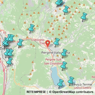 Mappa Via Tamarisi, 38057 Pergine Valsugana TN, Italia (6.556)