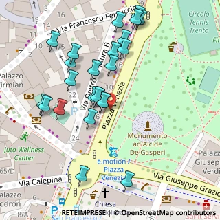 Mappa Via Dietro le Mura B, 38100 Trento TN, Italia (0.06292)