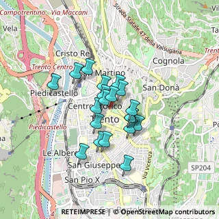 Mappa Via Dietro le Mura B, 38100 Trento TN, Italia (0.6005)