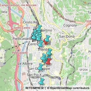 Mappa Via Dietro le Mura B, 38100 Trento TN, Italia (0.71529)