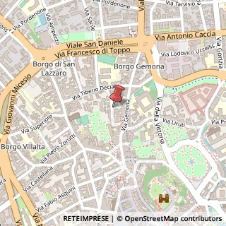 Mappa Via Cicogna, 33, 33100 Udine, Udine (Friuli-Venezia Giulia)