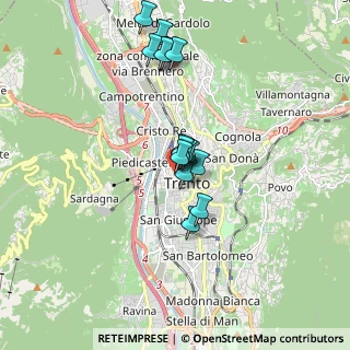 Mappa Via Paolo Oss-Mazzurana, 38100 Trento TN, Italia (1.48188)