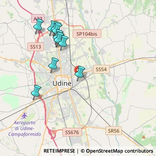 Mappa Via Barcis, 33100 Udine UD, Italia (4.27727)
