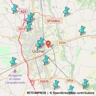 Mappa Via Barcis, 33100 Udine UD, Italia (5.90615)