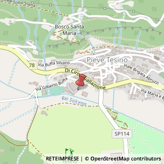 Mappa Via Brigata Abruzzi, 165, 38050 Pieve Tesino, Trento (Trentino-Alto Adige)