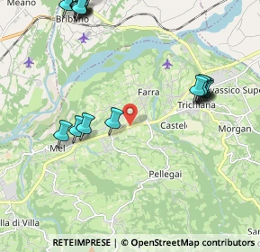Mappa Via Ardo Croce Ponte, 32026 Mel BL, Italia (2.734)