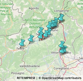 Mappa Via Ardo Croce Ponte, 32026 Mel BL, Italia (11.46625)